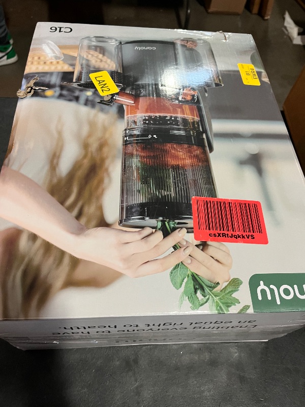 Photo 1 of Canoly C16 Cold Press Juicer, 6" Extra Wide Feed Chute, 3-IN-1 Strainers (Juice & Sorbet & Nut Milk), Powerful AC Brushless Motor, Self Precut System, Juicer Machines with BPA-Free (Space Gray)