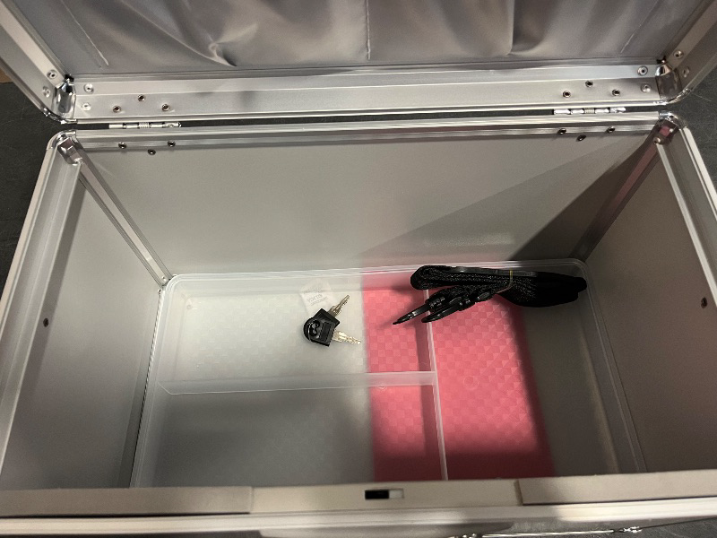 Photo 1 of Medicine Storage Box with Key - 15 x 8.7 x 9.4 Inches -Empty Lock First Aid Box for Drugs & Pill, Medical Organizer Container For Home/Outdoor (Silver/X-Large)
