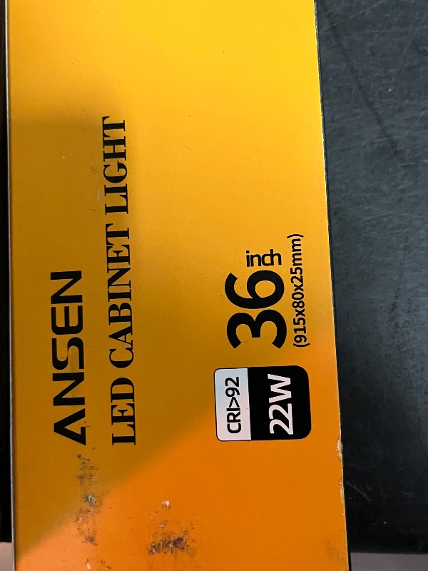 Photo 1 of Ansen Hardwired Under Cabinet Lighting, 36in 22W LED Light for Kitchen/Closet, 1426lm, CRI>92, R9>90, Dimmable, 3 Color Temperature, 3000K/4000K/5000K(Warm White, Cool White, Daylight)
