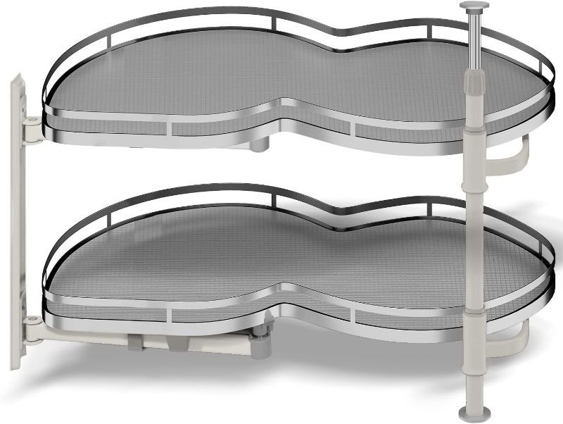 Photo 1 of Blind Corner Cabinet Pull Out Organizer, Soft Close Swing Left Pull Out Cabinet Organizer 36inch, Corner Cabinet Lazy Susan for Corner Cabinet Blind Shelf, 2 Tiers Tray, Adjustable Height