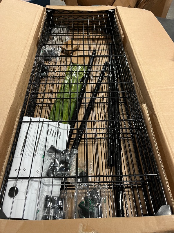 Photo 1 of 1400 lbs 4 Tier Storage Rack Metal Wire Shelving Unit, Storage Standing Household Shelf Organizer for Kitchen Pantry Closet Garage Basement Utility Room, Black 15.8" D x 45.3" W x 59.4" H
