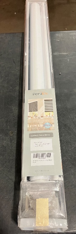 Photo 1 of Persilux Cordless Zebra Blinds for Windows Free-Stop Roller Windows Shades (31" W X 47" H, White) Dual Layer Light Control for Day and Night, Light Filtering Sheer Shades for Home, Easy to Install