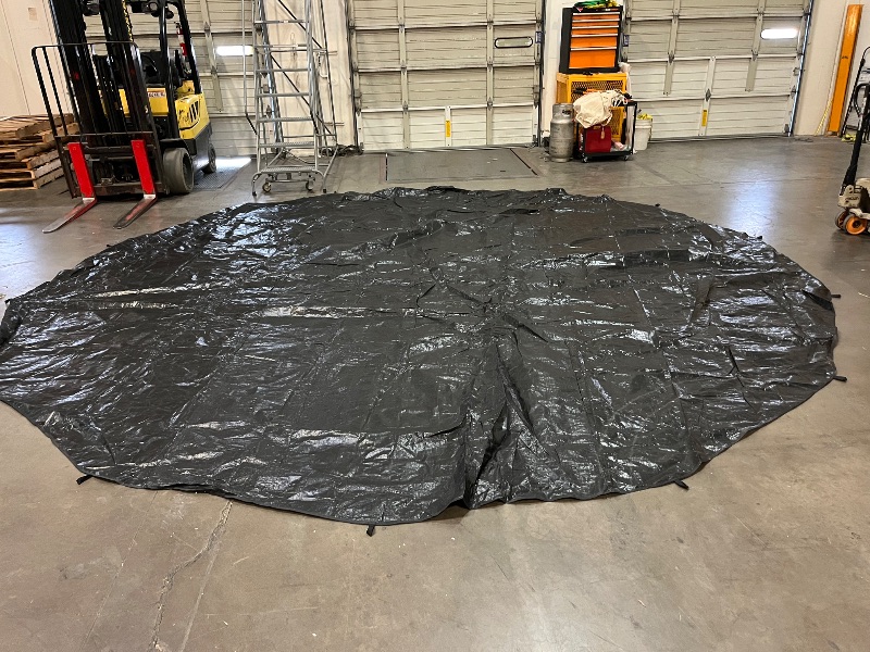 Photo 1 of PlayDo 220" Waterproof Cotton Canvas Wall Tent Bell Yurts Tent with Stove Hole for 6-8 Person Camping Hiking Hunting Festival Party
