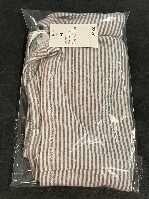 Photo 1 of (M)  Womens Stripped Pajama Shorts 