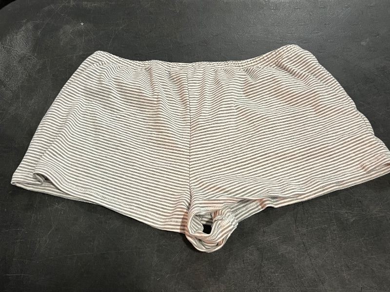 Photo 1 of (M)  Womens Stripped Pajama Shorts 