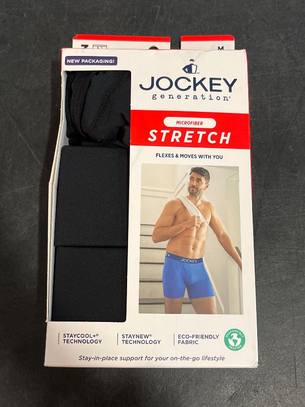 Photo 1 of (M) Jockey Generation™ Men's Microfiber Stretch Long Leg 3pk Boxer Briefs