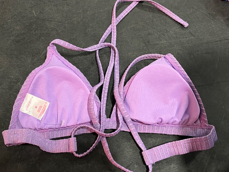 Photo 1 of (M) Womens Purple Bikini Top , Sparkles 
