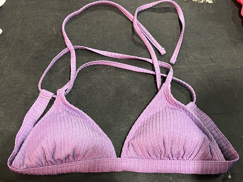 Photo 1 of (M) Womens Purple Bikini Top , Sparkles 