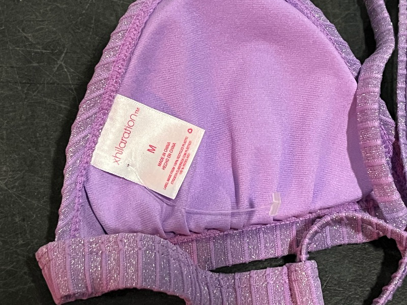 Photo 1 of (M) Womens Purple Bikini Top , Sparkles 
