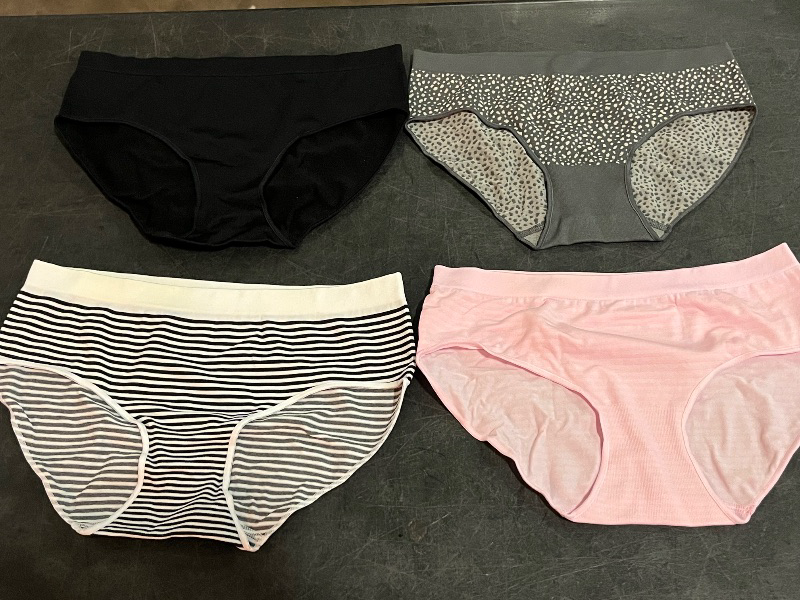 View 2 of (S) Women's 6pk Seamless Hipster Underwear - Auden™ Assorted Color S: Solid & Stripe Knit, Lightweight Fabric