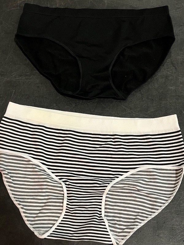 View 3 of (S) Women's 6pk Seamless Hipster Underwear - Auden™ Assorted Color S: Solid & Stripe Knit, Lightweight Fabric