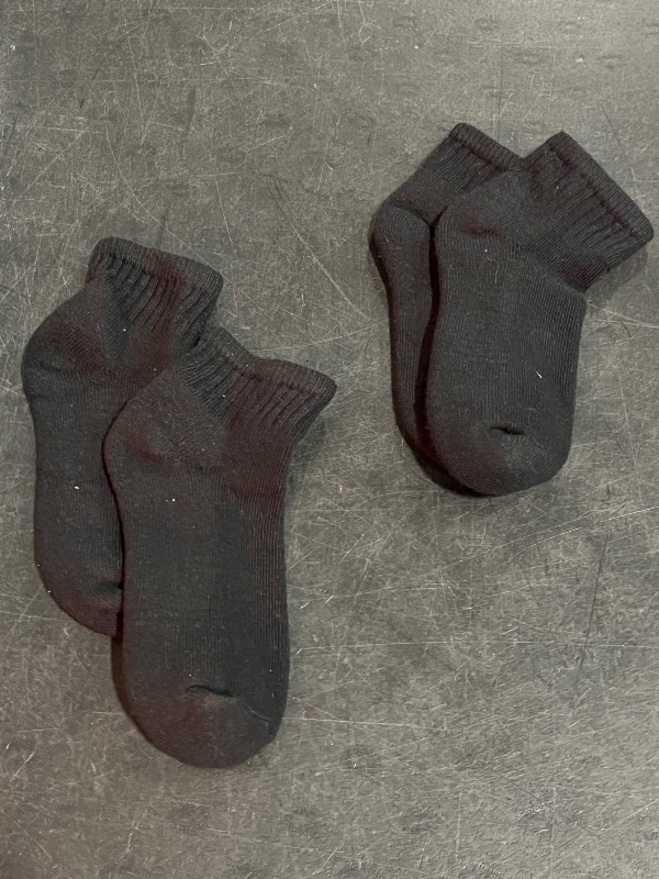 Photo 1 of 2 Pair Kids Plain Black Socks