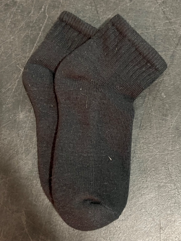 Photo 1 of 2 Pair Kids Plain Black Socks