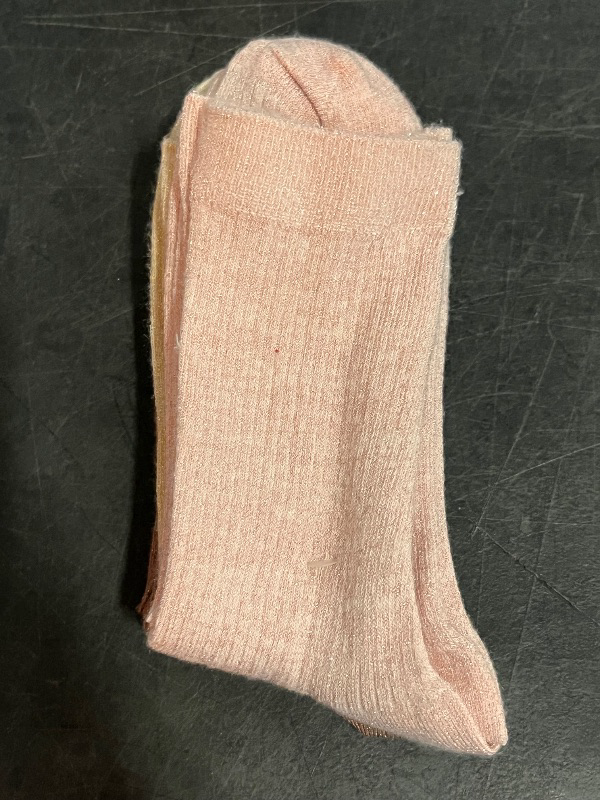 Photo 1 of (4-10) Womens Shimmer Mid Crew Socks , 3 Pair 