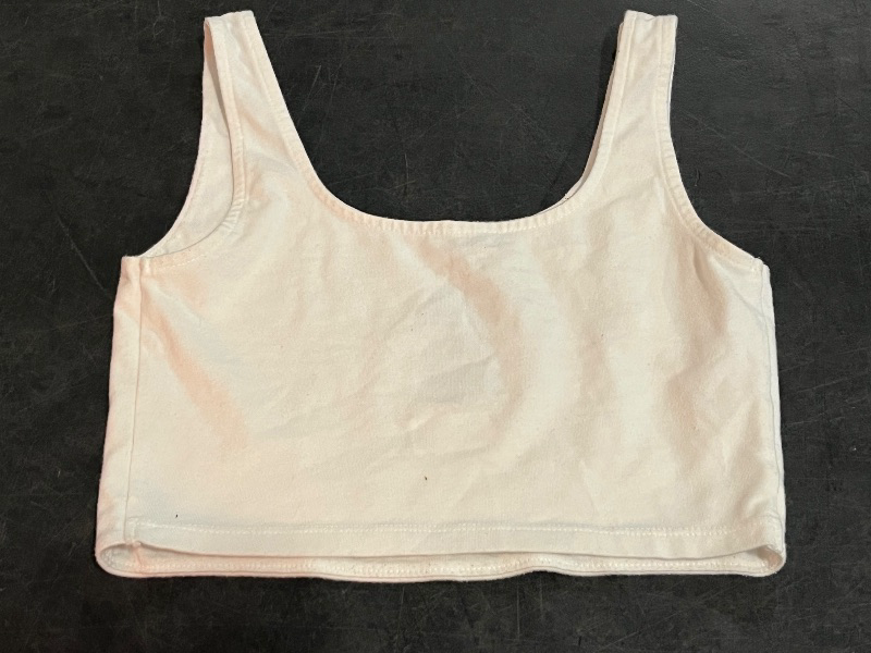 Photo 1 of (L) Kids GIrls Crop Tank Top , White 