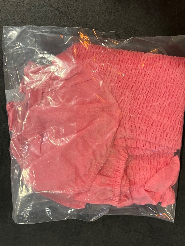 Photo 1 of (M) Girls' Short Sleeve Smock Chiffon Top - Cat & Jack Pink M
