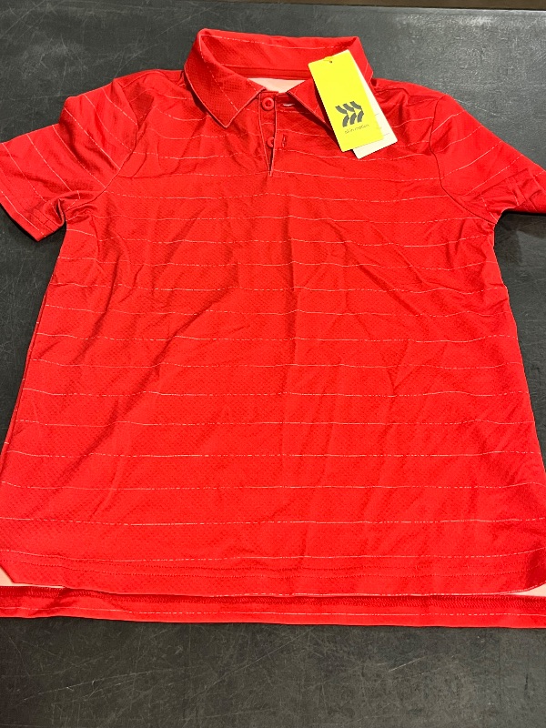 Photo 1 of (M) Boys' Textured Golf Polo Shirt - All in Motion™ Red M
