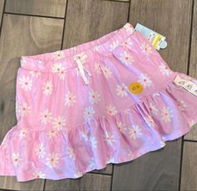 Photo 1 of (L) Girls Pink Flower Ruffle Skirt