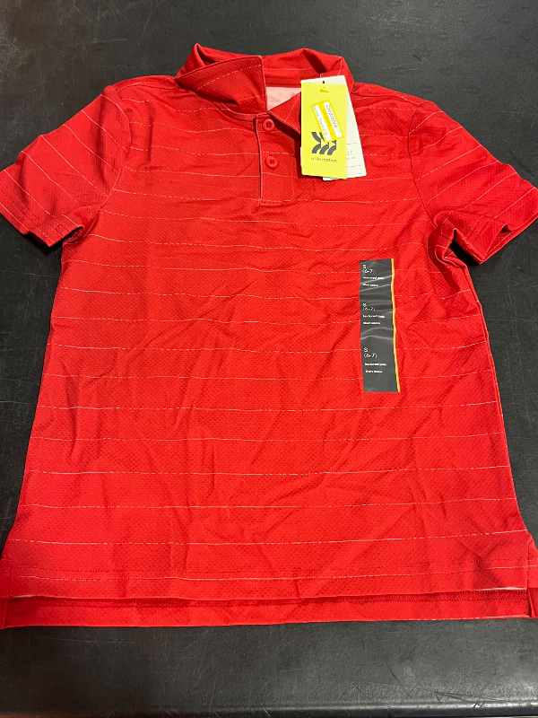 Photo 1 of (S) Boys' Textured Golf Polo Shirt - All in Motion™ Red S