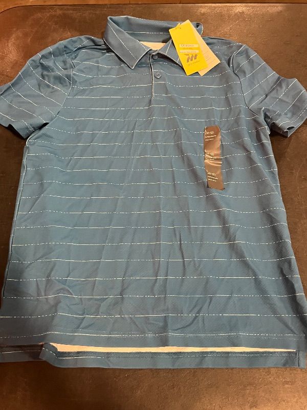 Photo 1 of (L) Boys' Textured Golf Polo Shirt - All in Motion™ Blue L
