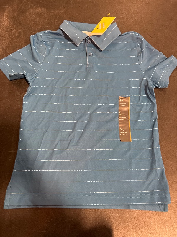 Photo 1 of (S) Boys' Textured Golf Polo Shirt - All in Motion™ Blue S