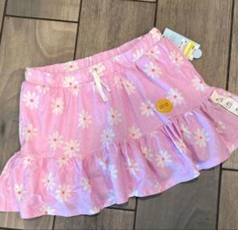 Photo 1 of (M) Girls Pink Flower Ruffle Skirt
