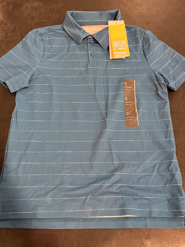 Photo 1 of (M) Boys' Textured Golf Polo Shirt - All in Motion™ Blue M

