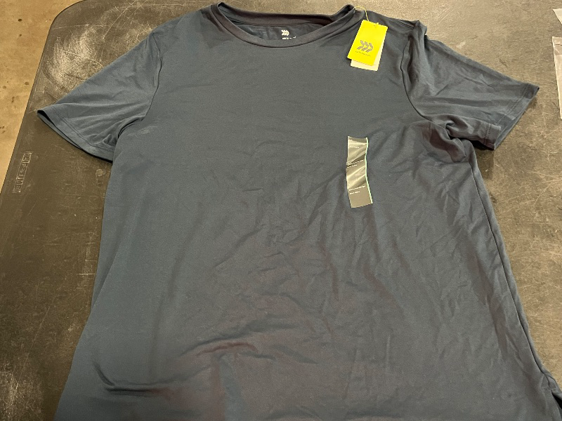 Photo 1 of (M) Men's Short Sleeve Performance T-Shirt - All in Motion™ Dark Blue M: Moisture Wicking, Quick Dry, Jersey
