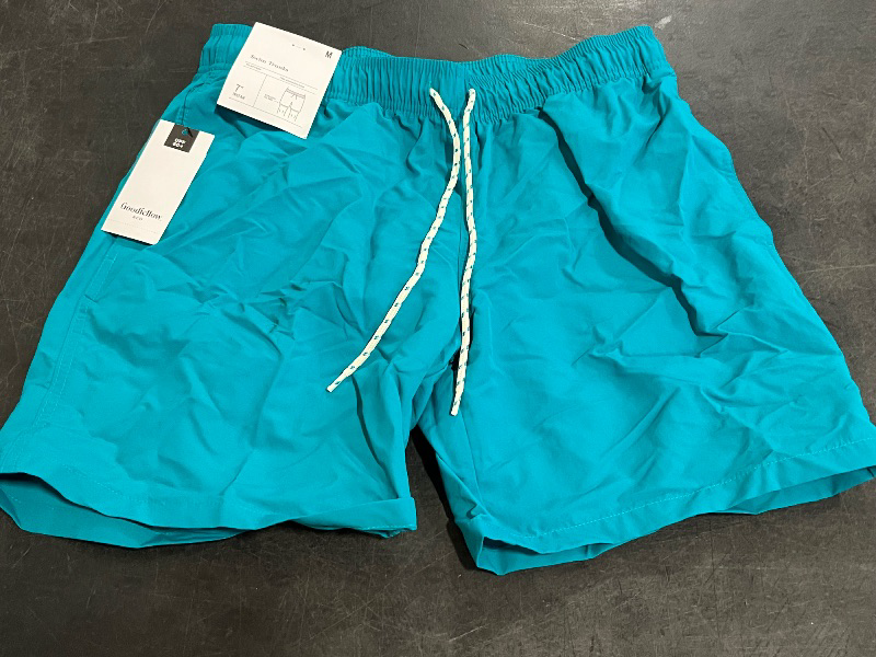 Photo 1 of (M) Men's 7" Swim Trunks - Goodfellow & Co™ Aqua Blue M