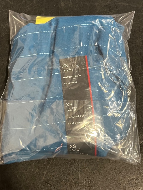 Photo 1 of (XS) Boys' Textured Golf Polo Shirt - All in Motion™ Blue XS
