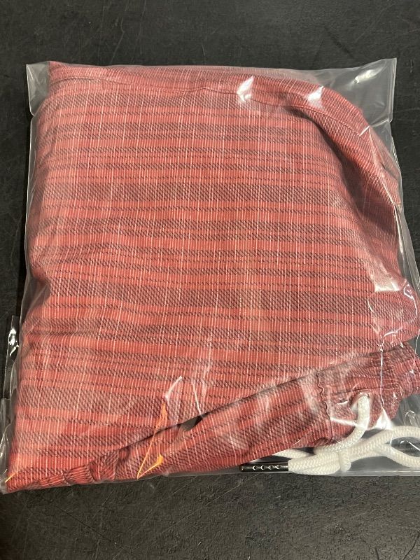 Photo 1 of (L) Men's 5" Striped Swim Shorts - Goodfellow & Co™ Dark Red L: UPF 50+, Built-in Brief, Drawstring Waist
