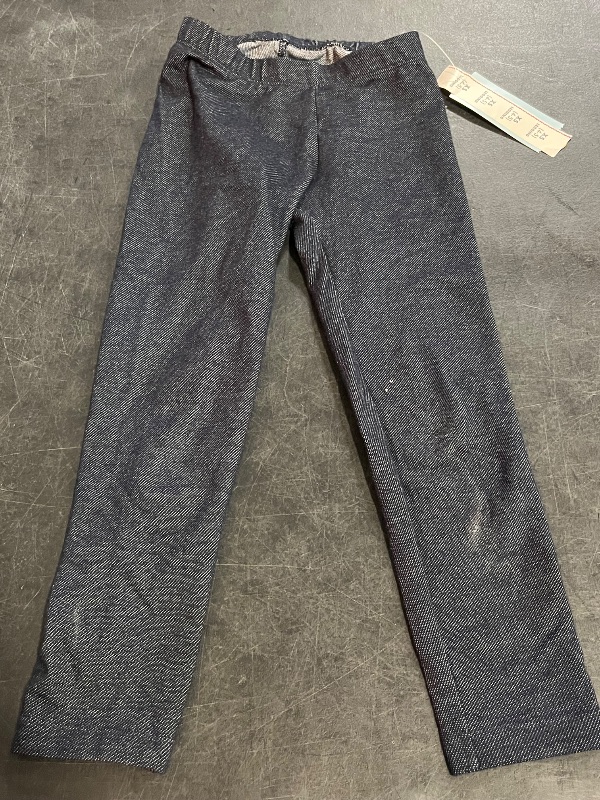 Photo 1 of (XS) Girls' Leggings Pants - Cat & Jack™ Faux Denim XS: High Rise, Lightweight, Elastic Waistband
