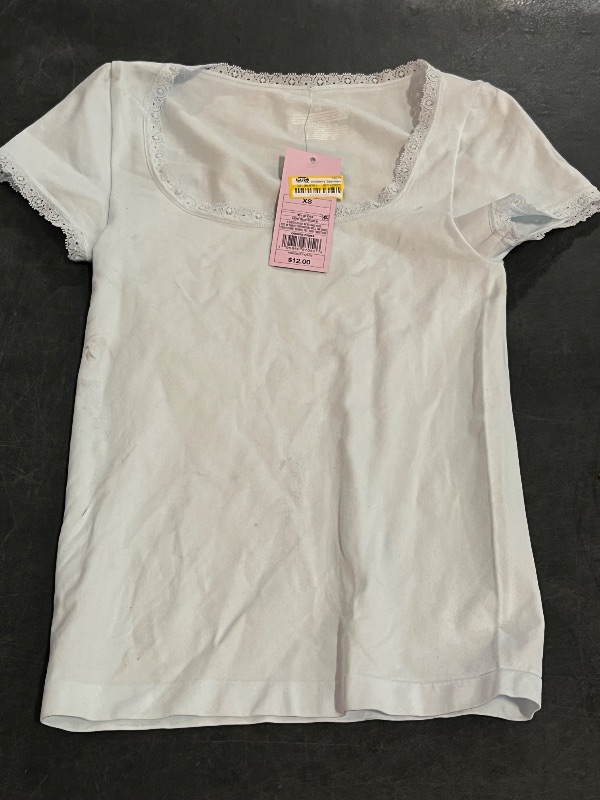 View 2 of (XS) Women's Seamless Cap Sleeve Square Neck T-Shirt - Wild Fable™ Light Blue XS