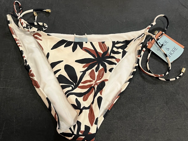 Photo 1 of (M) Women's Side-Tie Extra High Leg Cheeky Bikini Bottom - Shade & Shore™ Multi Floral Print M
