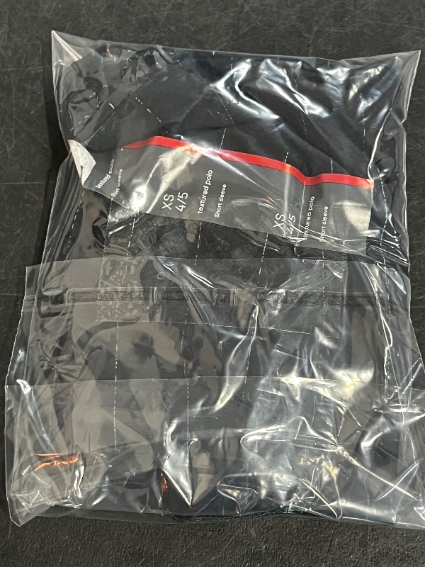 View 3 of (XS) Boys' Textured Polo Shirt - All in Motion™ Black XS: Fit, Recycled Polyester, Short Sleeve, Jacquard Knit
