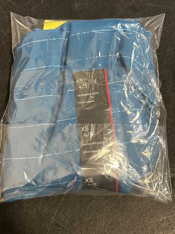 Photo 1 of (XS) Boys' Textured Golf Polo Shirt - All in Motion™ Blue XS
