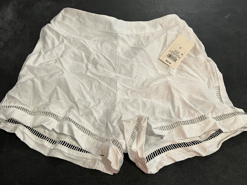 Photo 1 of (S) Women's High-Rise Ladder Trim Shorts - a New Day™ White S