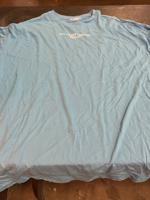 Photo 1 of (M)Women's Oversized T-Shirt Sleep Dress - Colsie™ Blue M: Lightweight Jersey, Short Sleeve
