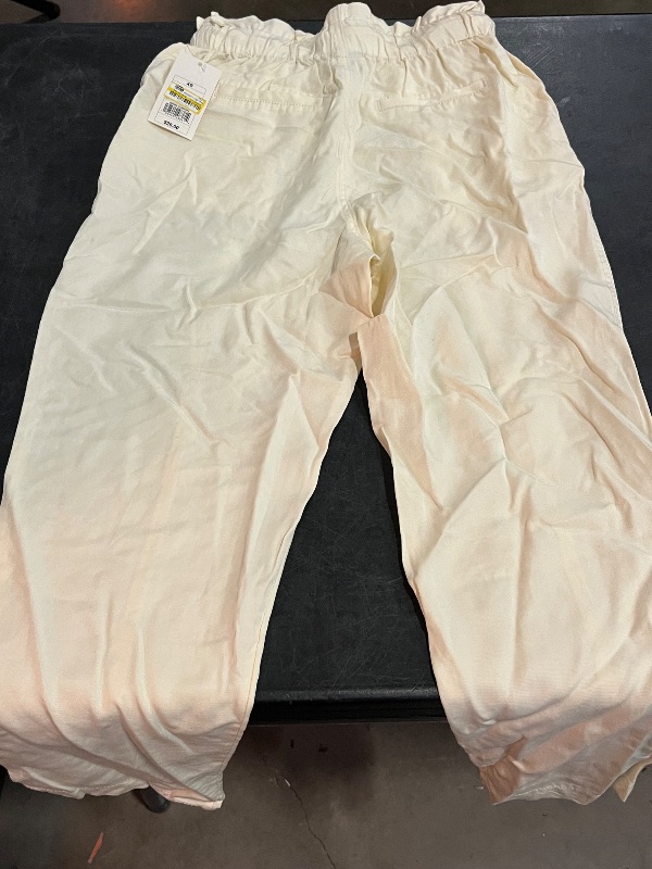 Photo 1 of (XS) Women's High-Rise Tapered Ankle Pull-on Joggers - a New Day™ White XS: Midweight Twill, Elastic Waistband
