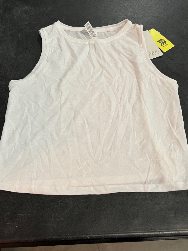 Photo 1 of (XS) Women's Beyond Ease Muscle Tank Top - All in Motion™ White XS: Recycled Polyester, Moisture Wicking, Quick Dry, Jersey
