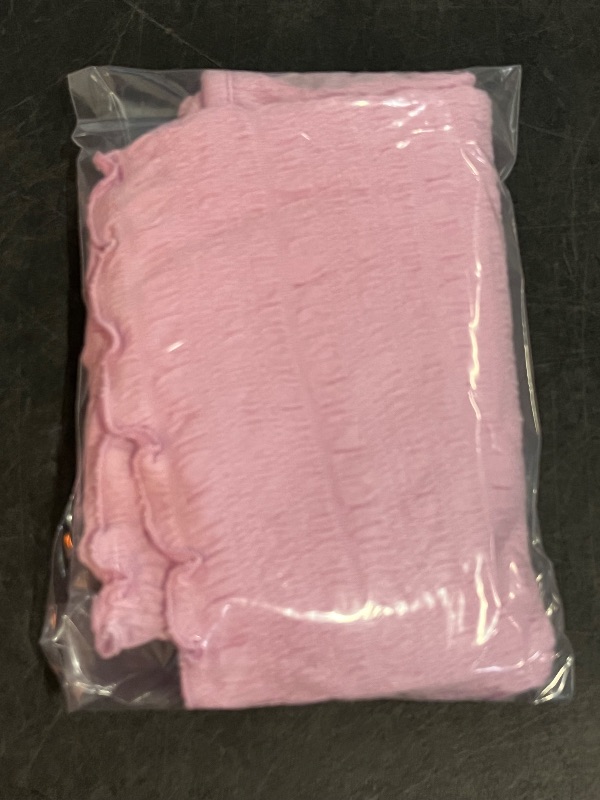 Photo 1 of (M) Girls' Short Sleeve Textured T-Shirt - Cat & Jack™ Light Purple M: Jacquard Knit, Pullover