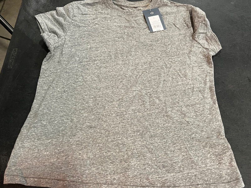 Photo 1 of (S) Women's Short Sleeve Crewneck T-Shirt - Universal Thread™ Light Heather Gray S: Relaxed Fit, Crew Neck, Midweight Jersey
