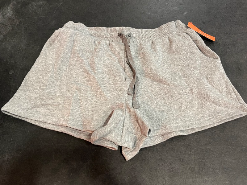 Photo 1 of (L) Women's Fleece Lounge Shorts - Colsie™ Gray L: Midweight, Side Pocket, Elastic Waistband

