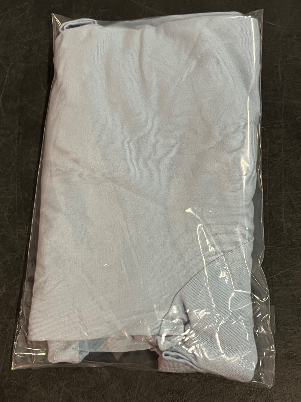 View 4 of (L) Girls' Short Sleeve Solid T-Shirt - Cat & Jack™ Blue L: Cotton Blend, Recycled Polyester, Crew Neck, Tagless, Jersey Fabric
