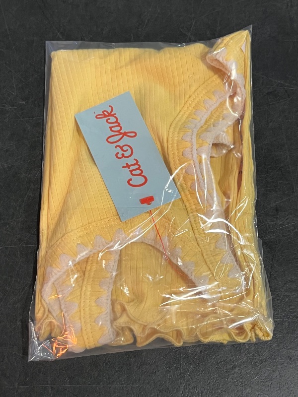 Photo 1 of 4T Toddler Girls' Ribbed T-Shirt - Cat & Jack™ Yellow 4T
