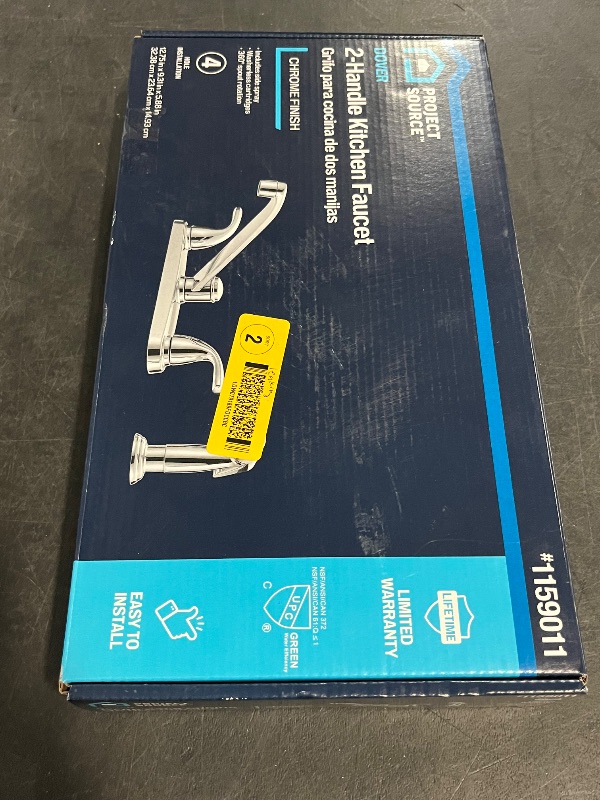 Photo 1 of Project Source Dover Chrome Double Handle Deck- Mount Kitchen Faucet