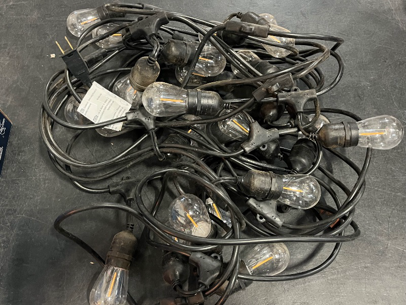 Photo 1 of Harbor Breeze 48ft Plug In Black Indoor/Outdoor String Light with 24 White Light LED 