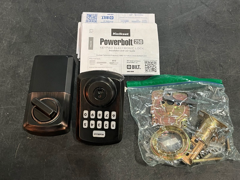 Photo 1 of Kwikset Powerbolt 250 Venetian Bronze Keypad Electronic Deadbolt Lock ft. Smart Key Security