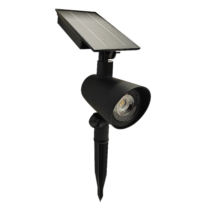 Photo 1 of Harbor Breeze 183- Lumens Black Warm White Solar LED Flood Light 