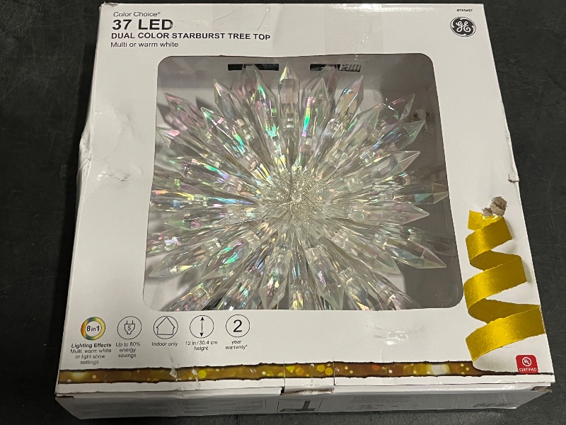 Photo 1 of GE Color Choice 12.0-in Star Clear Color Changing Christmas Tree Topper
